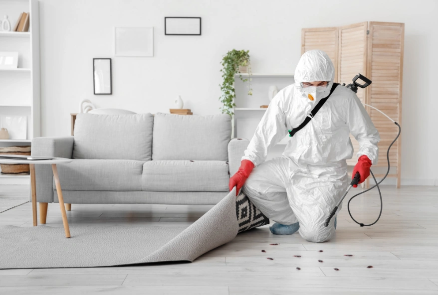 Cockroach pest control Dubai service in a residential living room